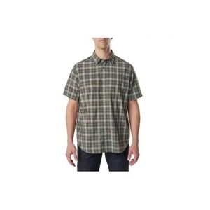 5.11 Tactical Hunter Plaid Short Sleeve Shirt - Men's, Flint Plaid,